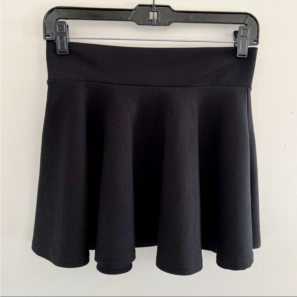 Simple Black Skater Skirt